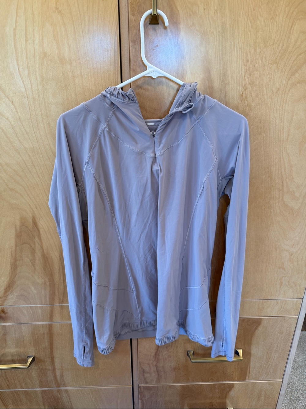 lululemon athletica women's long sleeve hooded zip jacket - light lavender